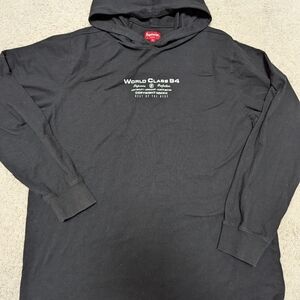 Men's Supreme World Class 94 Pullover Hoodie Black - Size M